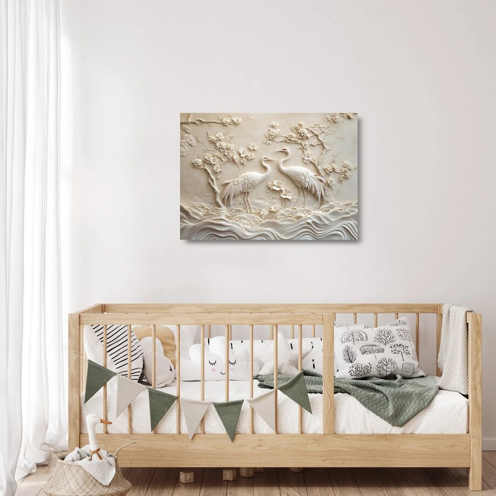 Üveg kép - Kínai minta (70x50 cm)