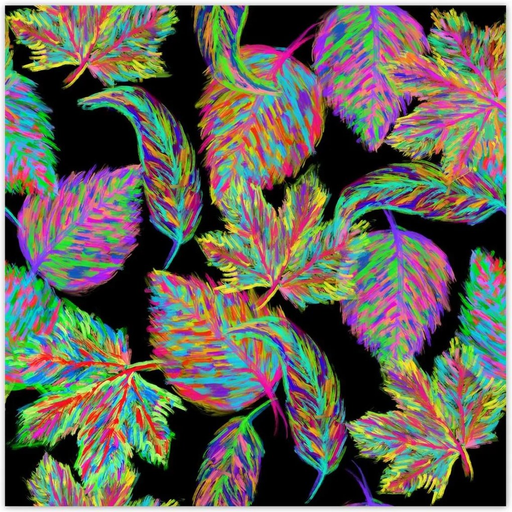 Poszterek 70x70 Színes levelek Levelek