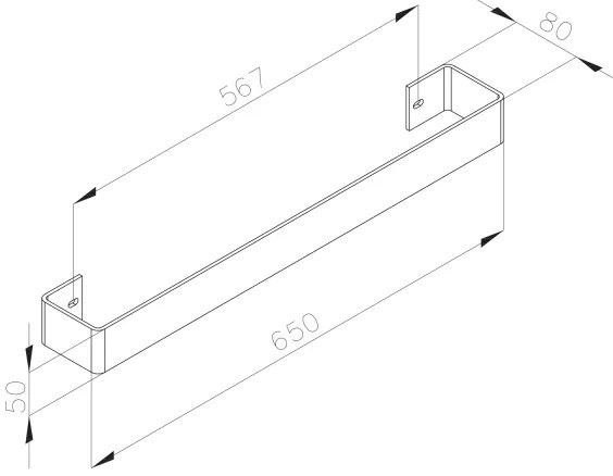 Sapho - Falra szerelhető törölközőtartó COLONNA 8x65 cm szálcsiszolt rozsdamentes acél