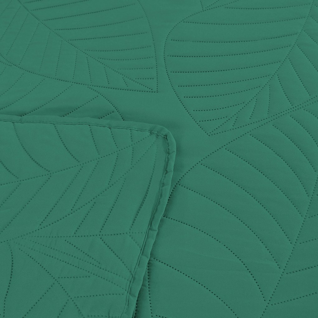 LEAVES zöld ágytakaró mintával Méret: 220 x 240 cm