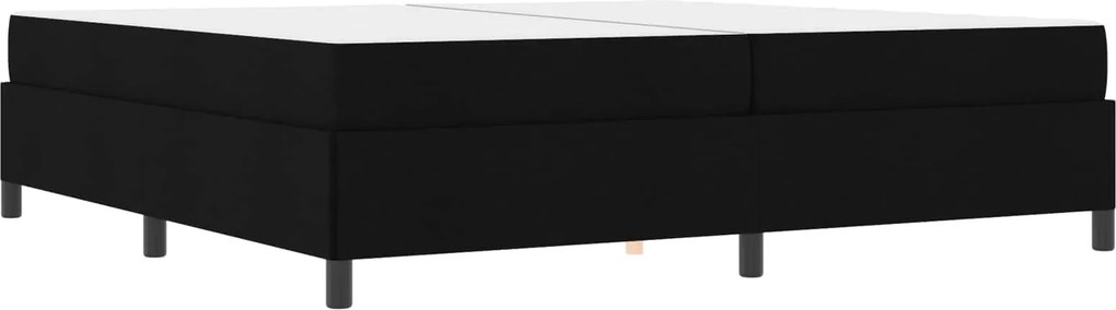 vidaXL Boxrugós ágy matracmal Fekete 200 x 200 cm szövet