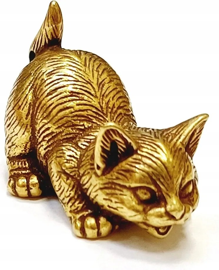 Asztali Dekorációs Figura, Medál, Medál Nyaklánc Sárgaréz Macska