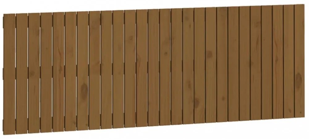 mézbarna tömör fenyőfa fali fejtámla 166x3x60 cm