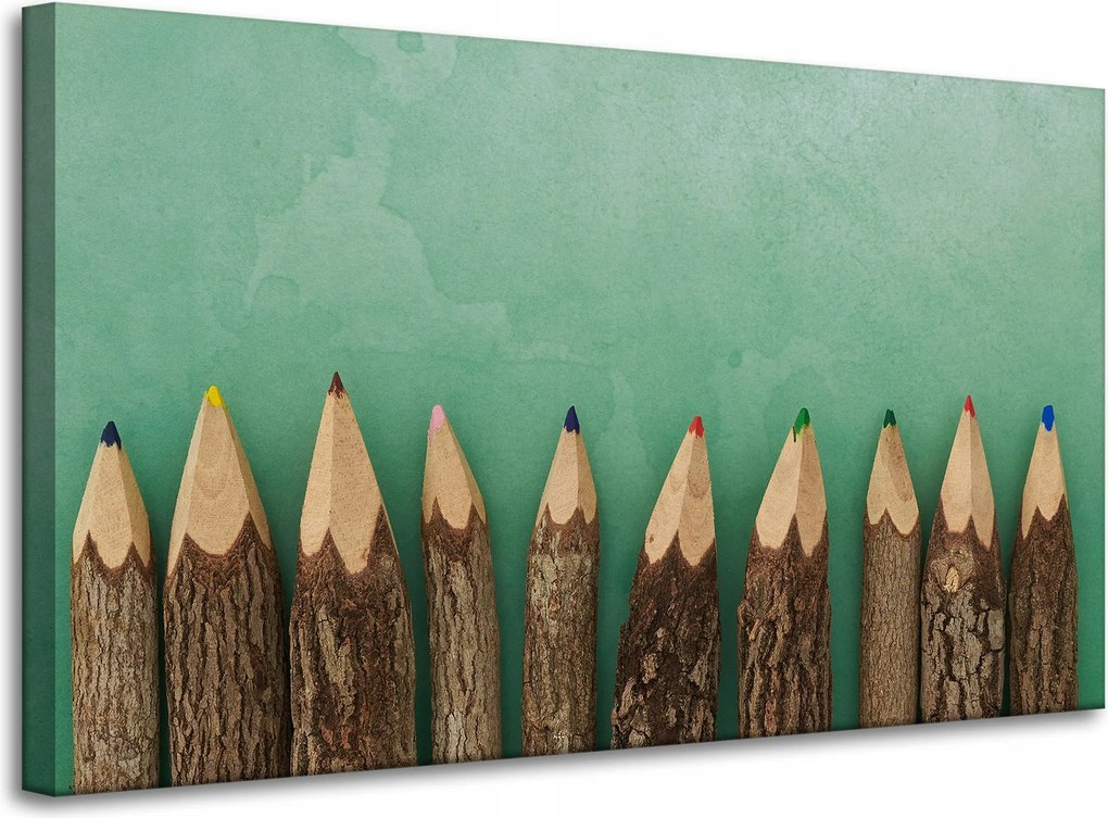 Vászonkép Színes ceruzák Világ Tele Színekkel és Színekkel 100x60