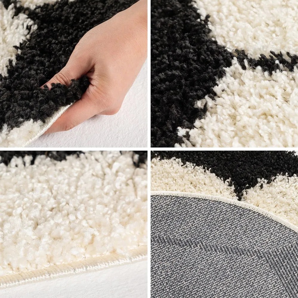 Fekete-krémszínű gyerek szőnyeg ø 100 cm Fun – Ayyildiz Carpets