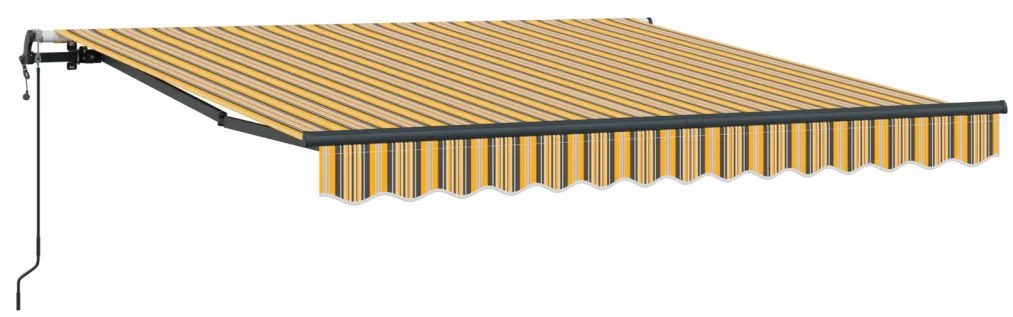 Automatikus Behúzható Napellenző Színes Csíkkal 300x250 cm