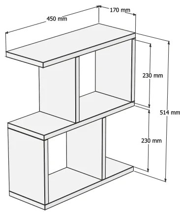 ZET dohányzóasztal 51,4x45 cm, barna