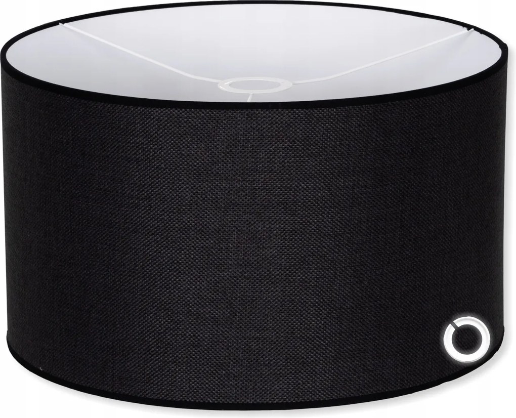 Lámpabúra Csillár Lenvászon Fekete Len Loft Anyag E27 E14 40 cm x 25