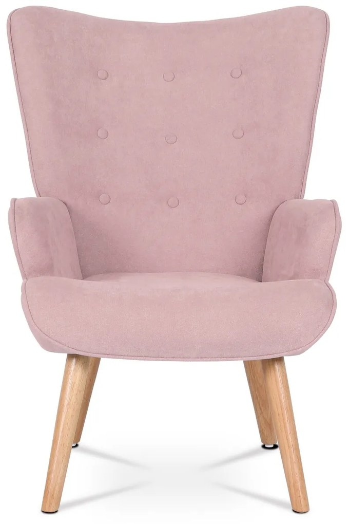 Fülkés fotel lábtartóval PINK2, rózsaszín