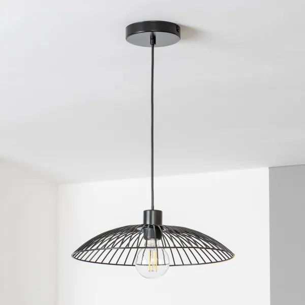 Brilagi - Zsinóros LED függeszték CERIA WIRE 1xE27/40W/230V átm. 26 cm fekete