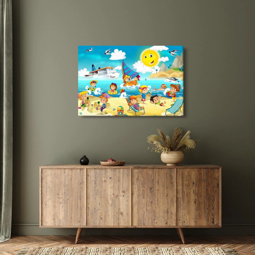 Kép - Egy nap a tengerparton (90x60 cm)