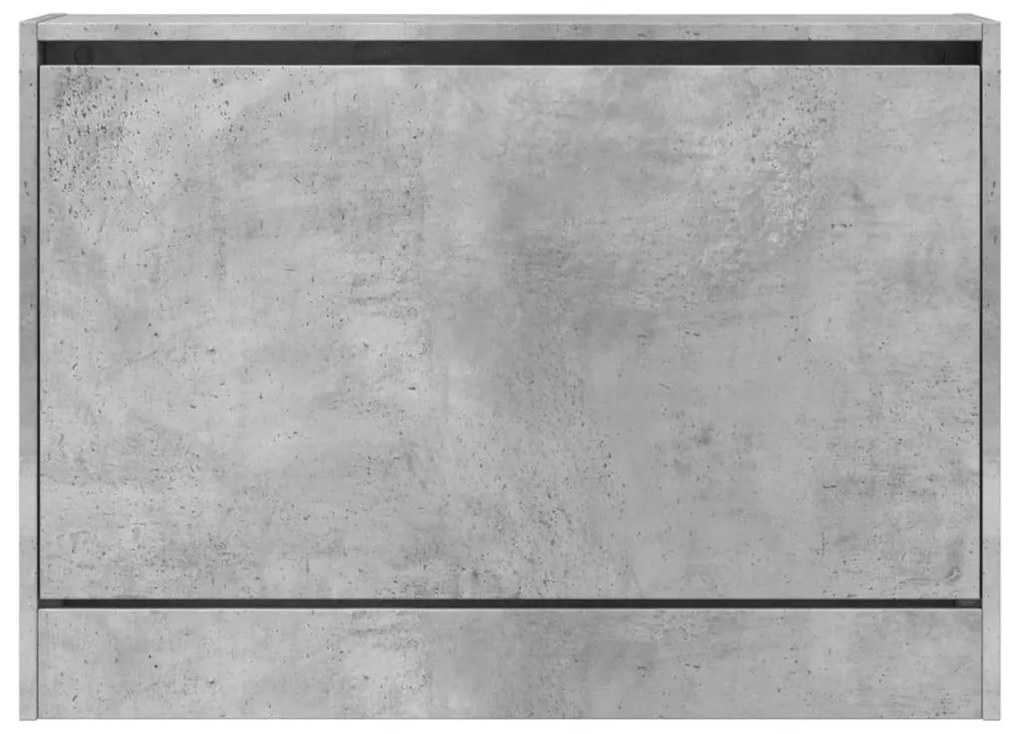 betonszürke szerelt fa cipőszekrény 80 x 21 x 57 cm