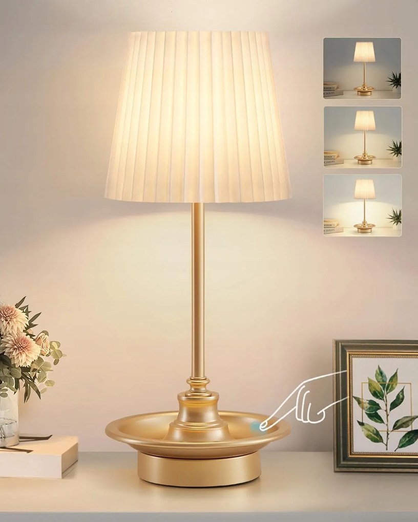 GyroVu vezeték nélküli asztali lámpa Led lámpabúra anyag