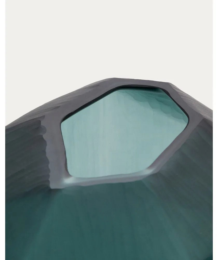 Petróleum színű üveg váza (magasság 45 cm) Geonix – Kave Home