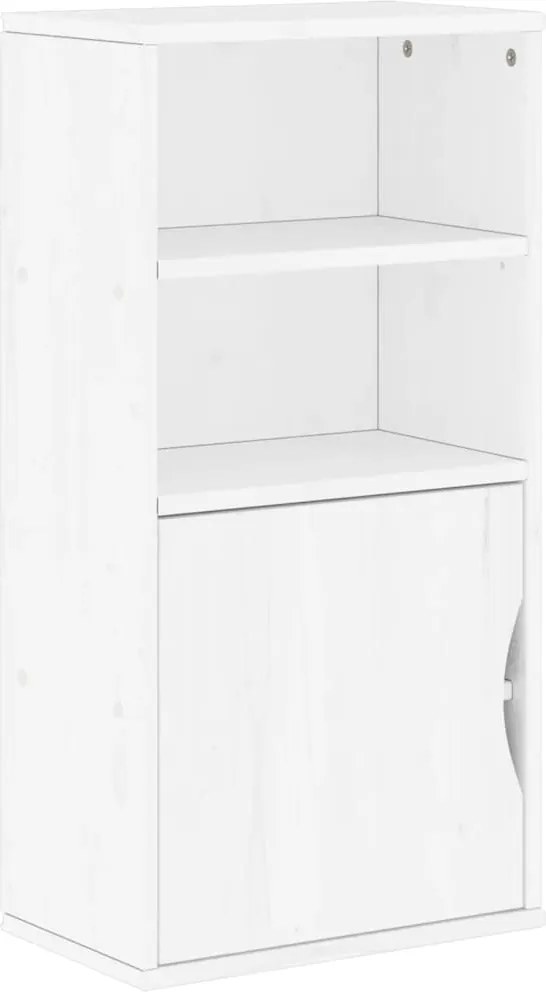 vidaXL oldalsó szekrény ODDA fehér 40x24x79 cm tömörfa fenyőfa