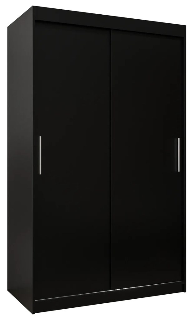 Ruhásszekrény 120 cm Toki (matt fekete + matt fekete). 1064808