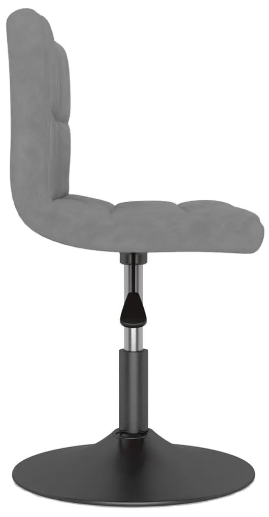 világosszürke bársony forgó étkezőszék