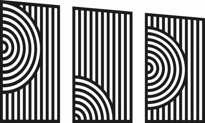 Áttört Vászonkép 3D Képek 55x90 Geometrikus Fali Dekoráció Absztrakt