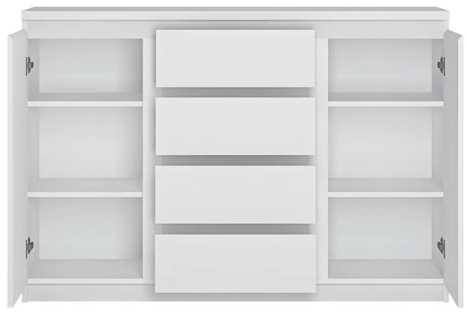 FRILO II komód, 135,4x92,9x40, tölgyfa ribbeck arany