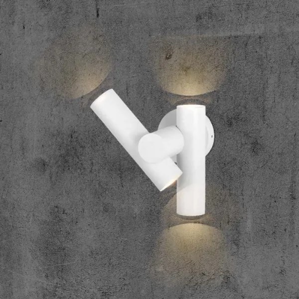 LED kültéri fali spotlámpa 2xLED/3W/230V 4000K IP44 fehér