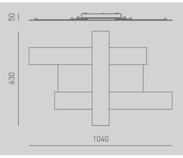 Gea Luce DOHA P G N - LED Mennyezeti lámpa DOHA LED/50W/230V 104 cm fekete