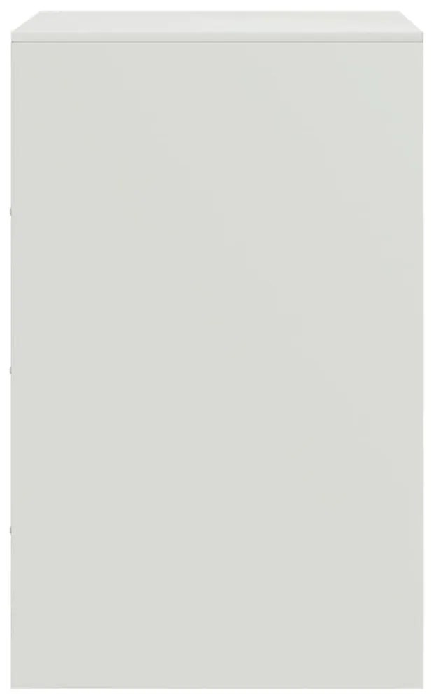 2 db fehér acél éjjeliszekrény 34,5x39x62 cm