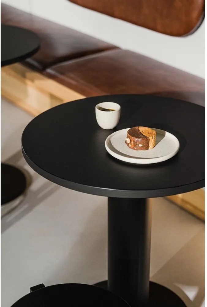 Kerek étkezőasztal tölgyfa dekoros asztallappal ø 80 cm Sool – noo.ma