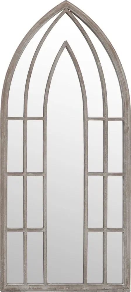 vidaXL homokszínű vas kerti tükör kültéri használatra 100 x 45 cm