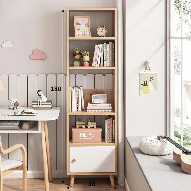 Könyvespolc 4 polcos 180x30x50cm fehér FUR1830-3