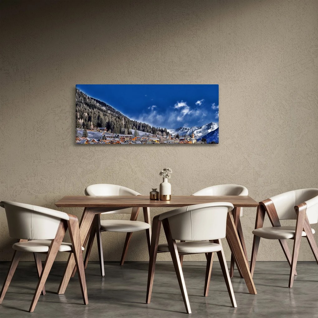 Kép - Hegyi város (120x50 cm)