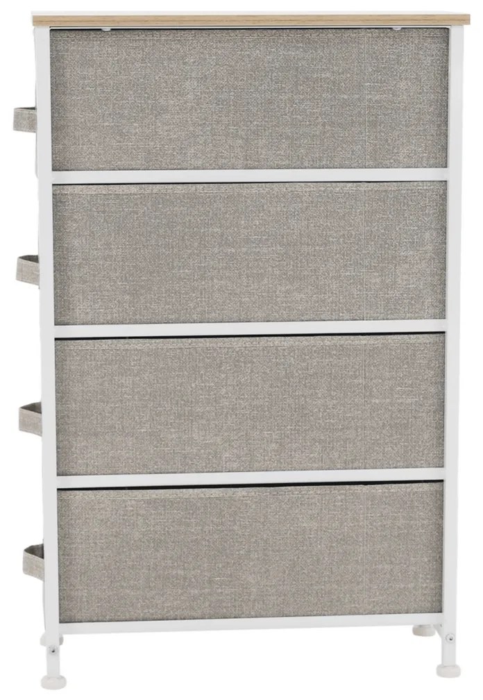 OFELIA szekrény szövet fiókokkal, fehér