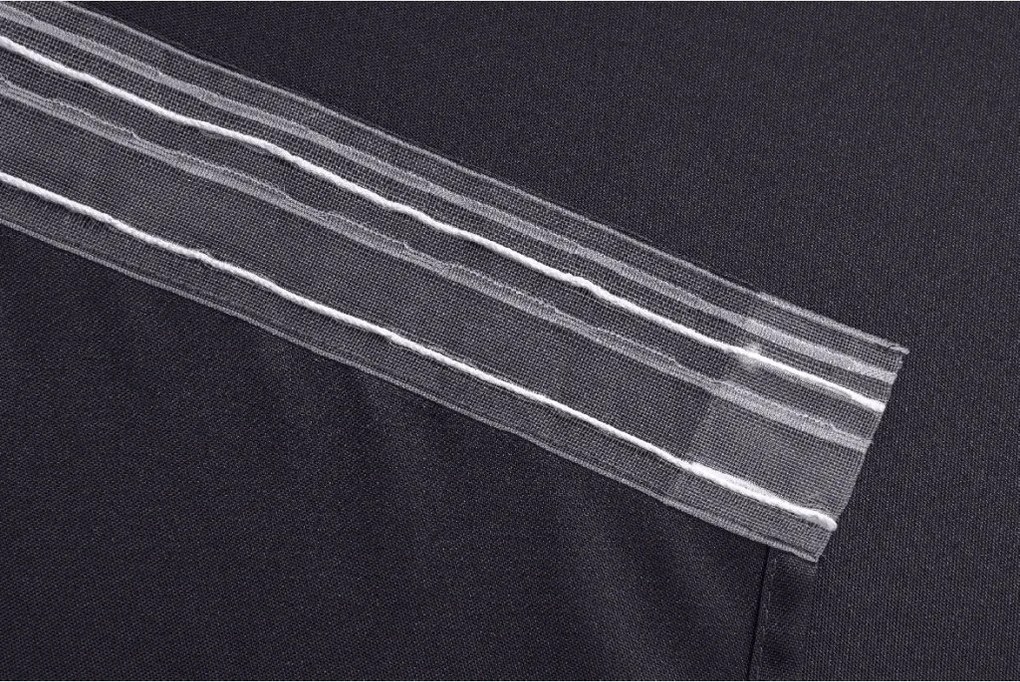 Függöny OXFORD LIGHT 140x250 cm, sötétszürke Felfüggesztés: Hullámos sínszalag