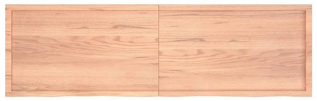 világosbarna kezelt tömör tölgyfa fali polc 200 x 60 x (2-4) cm