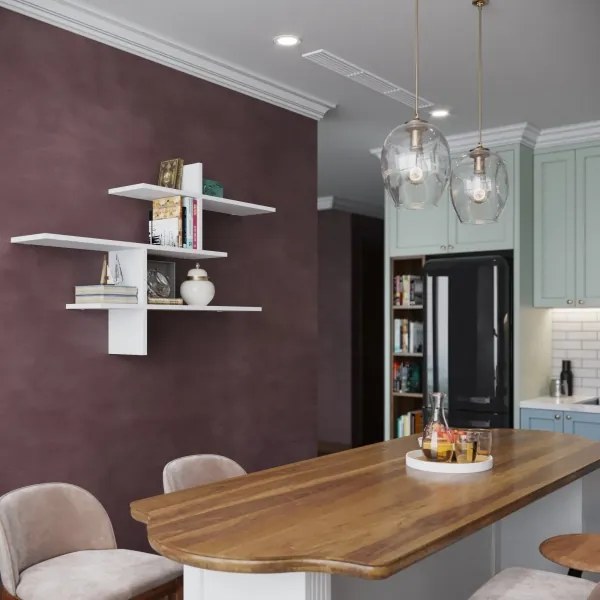 Fali polc LEO 80,5x123 cm fehér