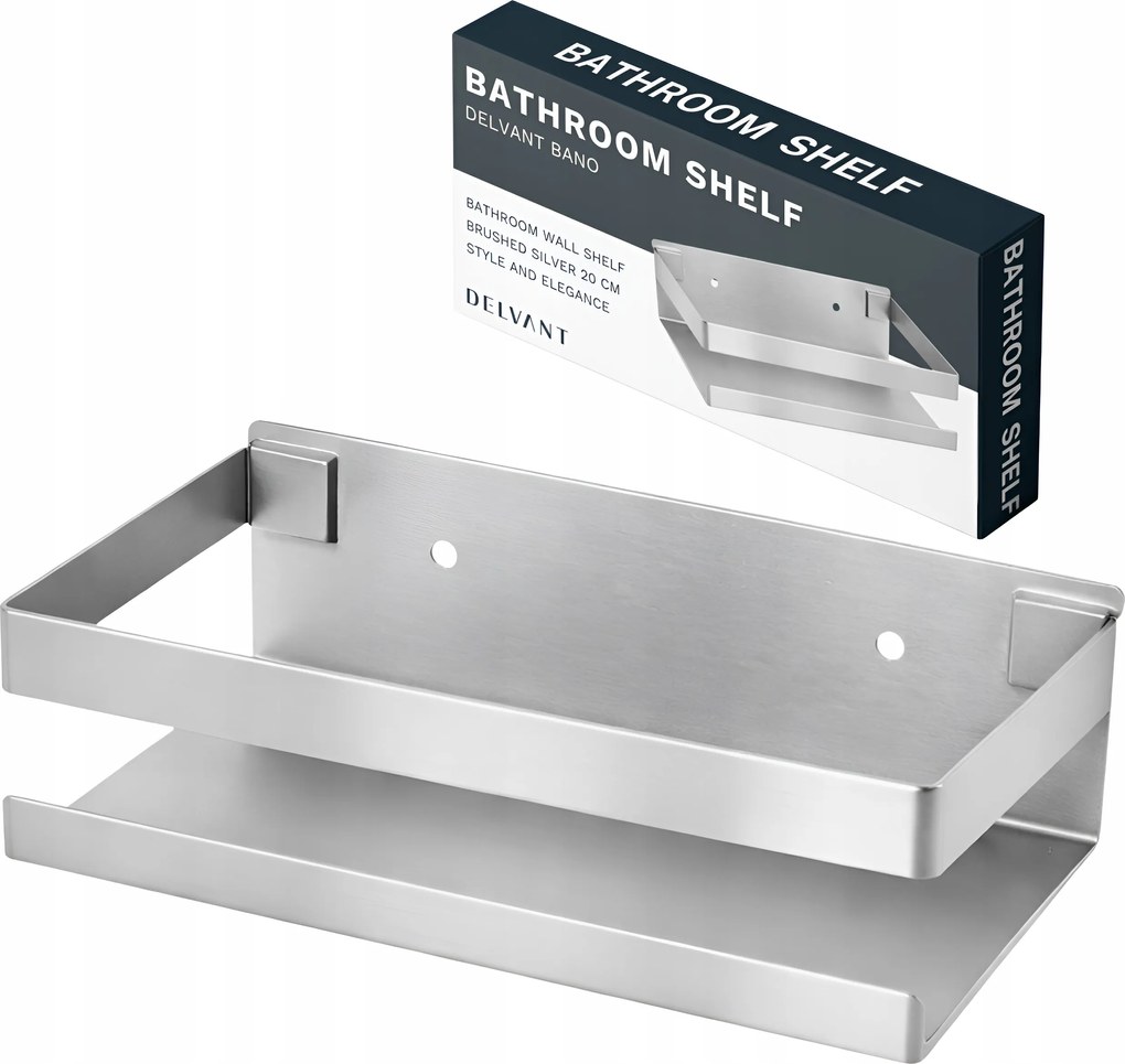 Fürdőszobai Akasztós Polc Konyhai Zuhanyhoz Delvant Bano Ezüst 20 CM