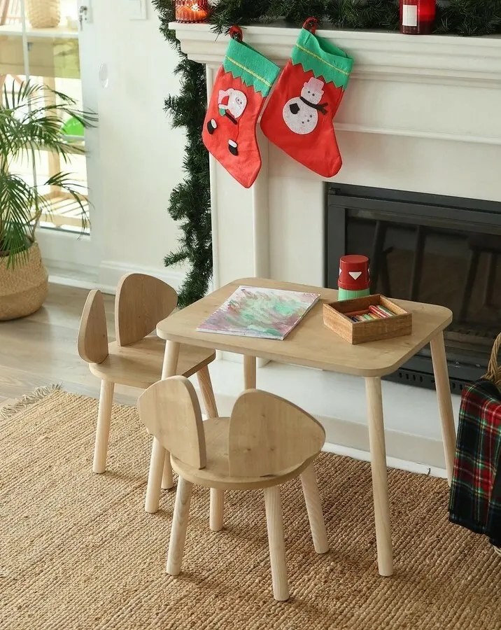 Gyerek asztal és szék szett 2 db Mickey Two Chair Set - Brown