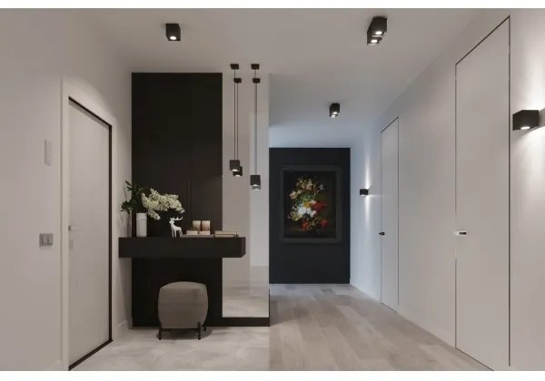 Csillár zsinóron QUAD 1 1xGU10/40W/230V fekete