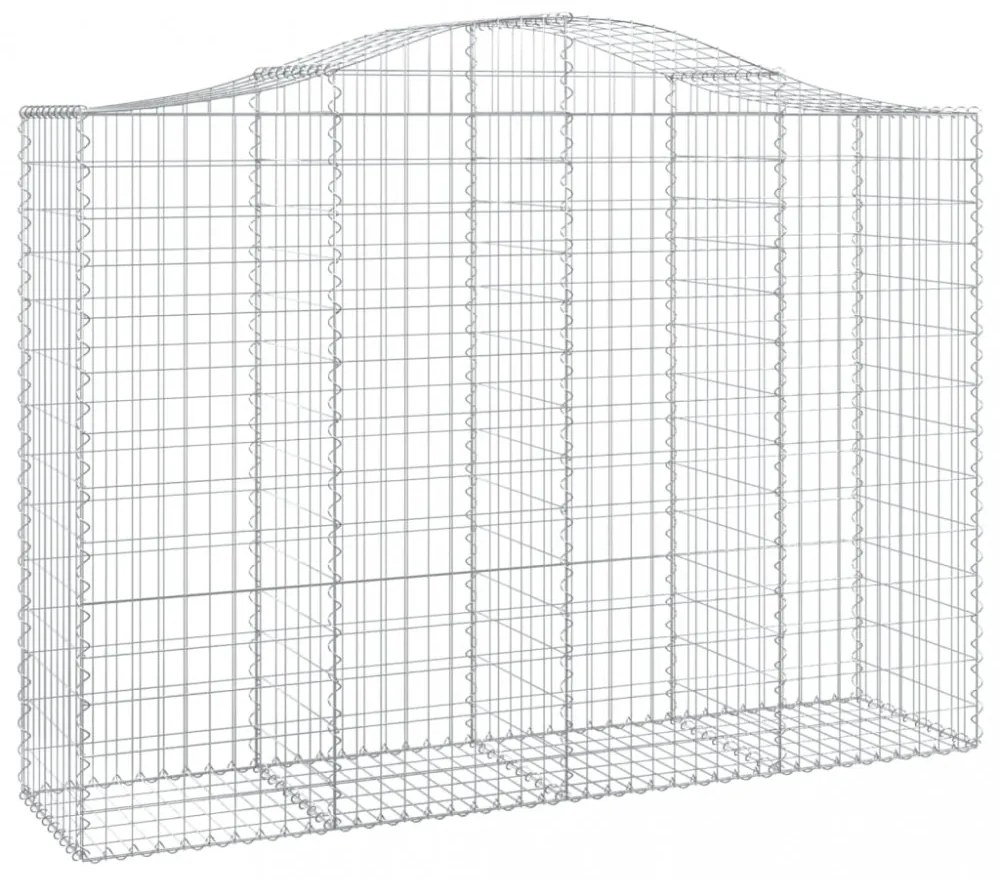 15 db íves horganyzott vas gabion kosár 200x50x140/160 cm