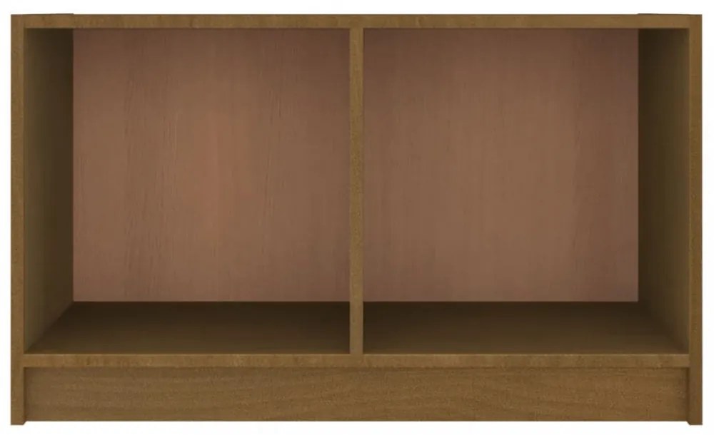 mézbarna tömör fenyőfa TV-szekrény 70 x 33 x 42 cm