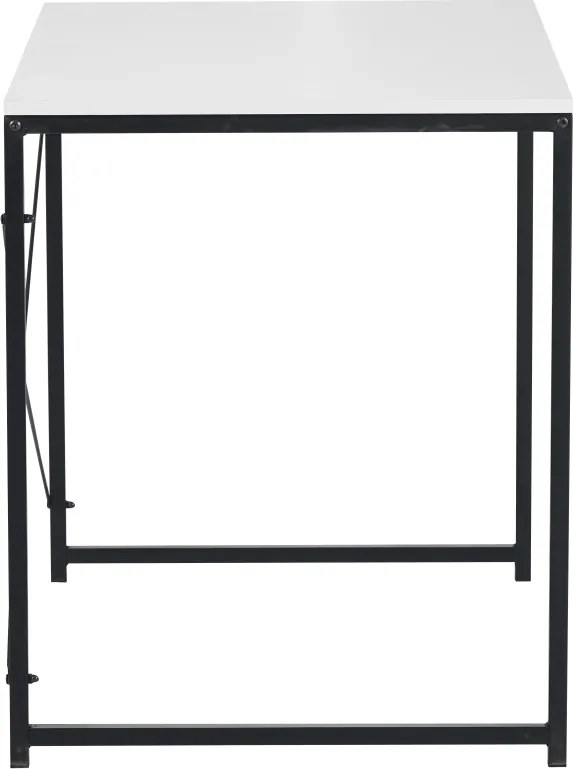 Íróasztal, fehér/fekete, 90x60 cm, MELLORA