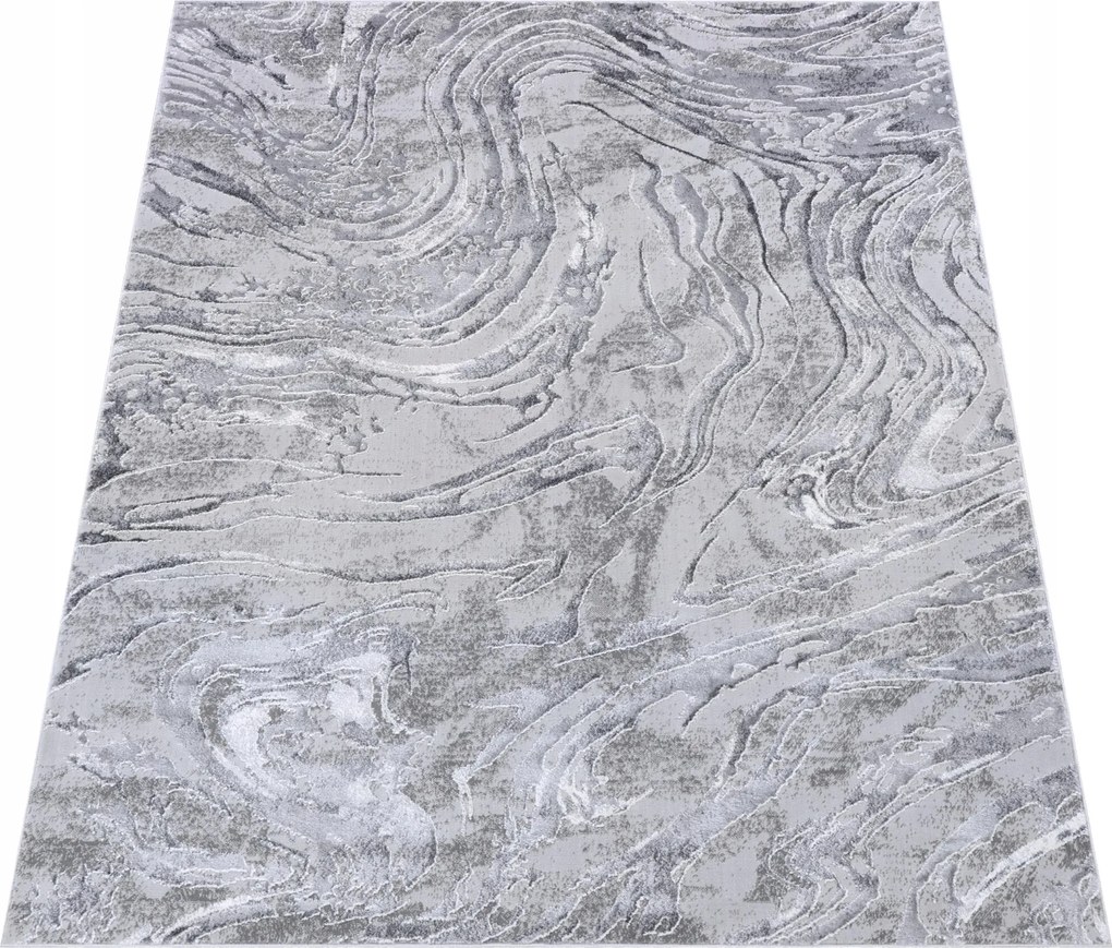 Komo Szőnyeg 80x150 Stílusos Modern fényes szürke w02