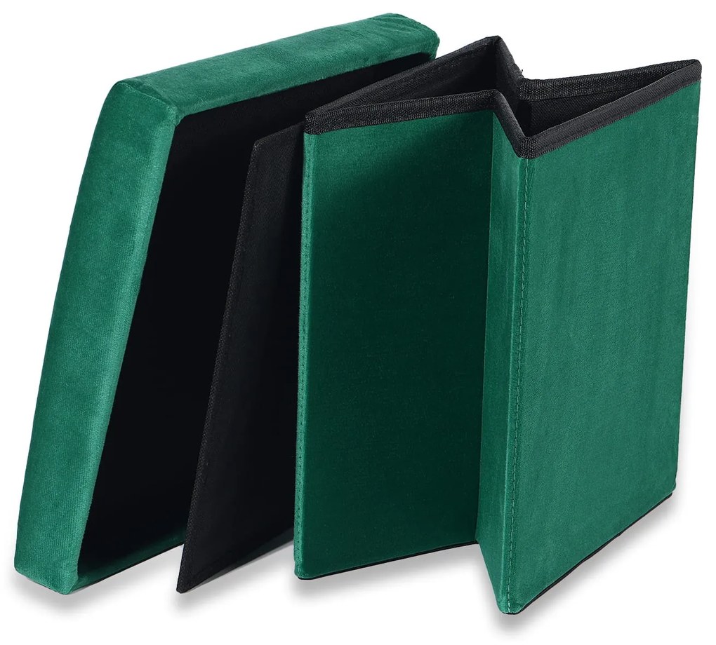 Zöld összecsukható ülőke CUBEXO VELVET M