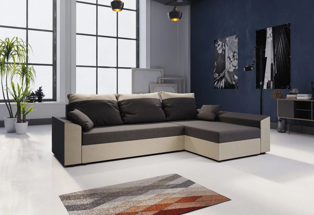 PAMELA ágyázható sarok ülőgarnitúra, 244x90x138, rainbow 15/rainbow 31