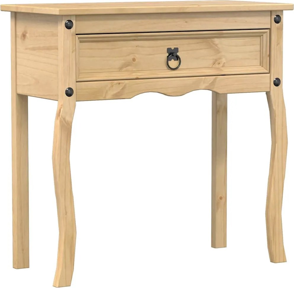 vidaXL Corona tömör fenyőfa konzolasztal 73 x 35 x 73 cm