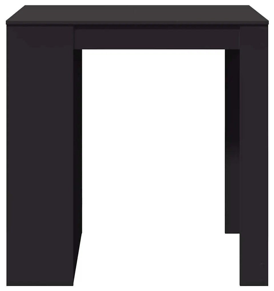 fekete szerelt fa bárasztal 102 x 70 x 103,5 cm
