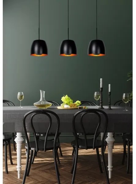 Lucide 30488/03/30 - Csillár zsinóron NOLAN 3xE27/40W/230V fekete