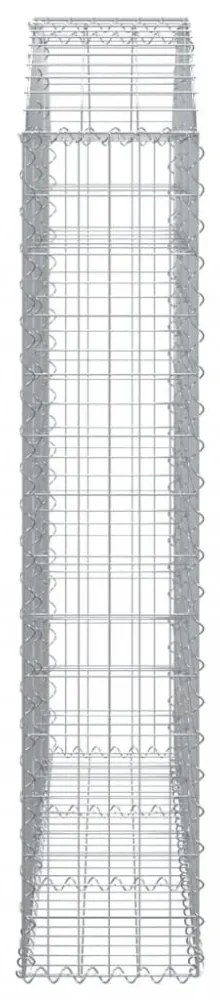íves horganyzott vas gabion kosár 150x30x140/160 cm