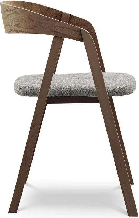 Világosszürke tömörfa étkezőfotel Erika – Makamii