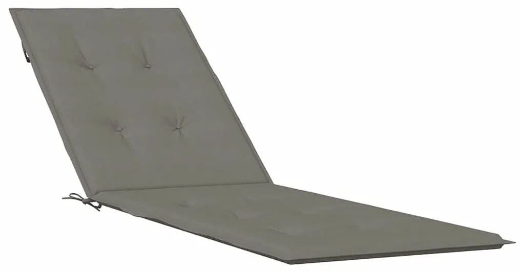 melange sötétszürke szövet nyugágypárna (75+105) x 50 x 4 cm