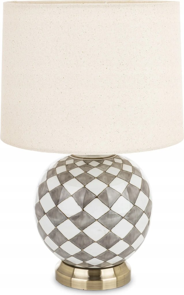 Asztali lámpa glamour kerámia dekoráció sakktábla lámpaernyővel